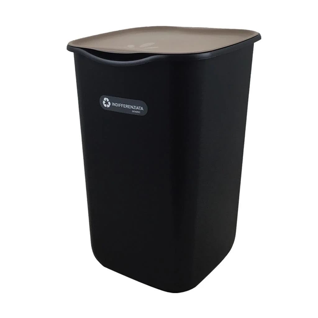 FERCASASHOP® | Set of 3 Closed Waste Bins for Separate Waste Collection, 50 Lt Plus Free 50 Lt Bin for Unsorted Waste with 30 Bags with Handles, Maxi Size 70x75 cm