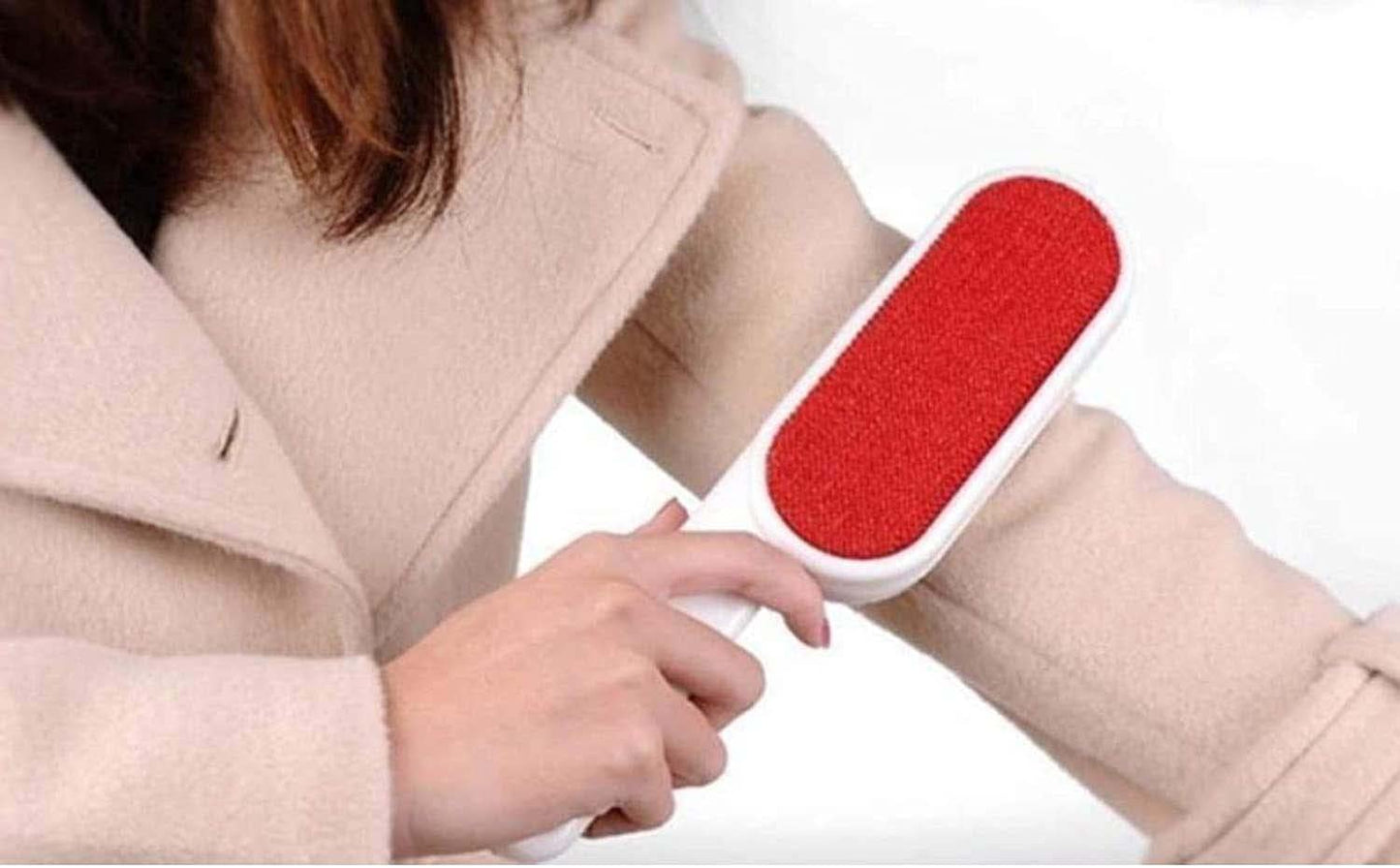 SET 2 SPAZZOLE VELLUTO DOPPIO SENSO D'USO PER TESSUTI,IN PLASTICA BIANCA