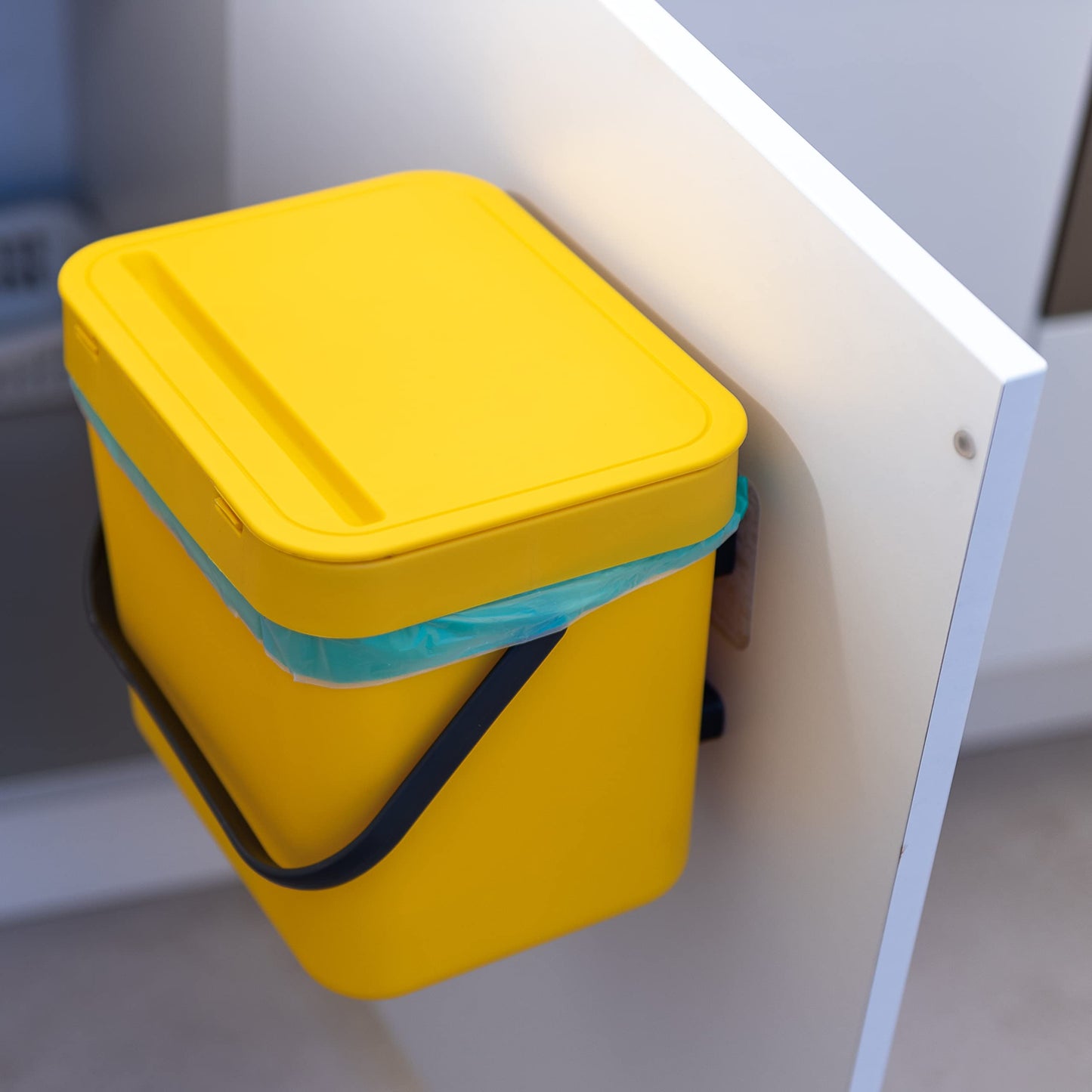 Perfect HANGING WASTE BIN FOR WET/ORGANIC WASTE - GINO collection - 7 lt. - Yellow