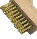FOFO' STEEL WIRE GARDEN GROUT BRUSH FOR REMOVING WEEDS AND MOSS with 36 CM WOODEN HANDLE, PACK OF 2