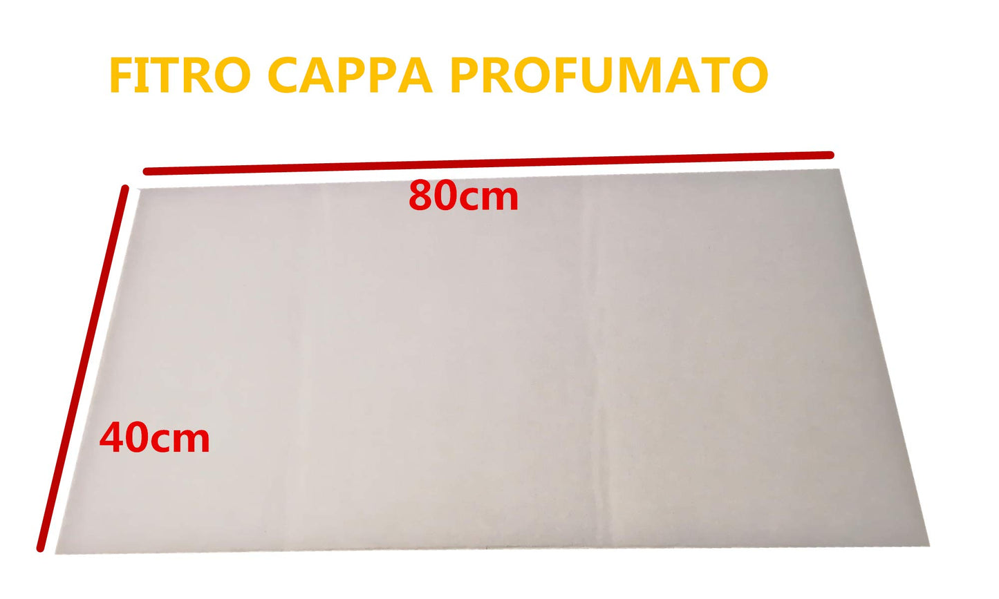 Bib Scented Kitchen Hood Filter 40x80 cm, Universal and Cuttable Absorbent Extractor Hood Filter