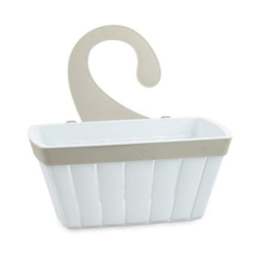 Ecoplast, Basket with Universal and Removable Hook, Can be Hung in Any Bathroom as a Shower Caddy, Made of Recycled Plastic, Eco-sustainable Item, Anthracite Color