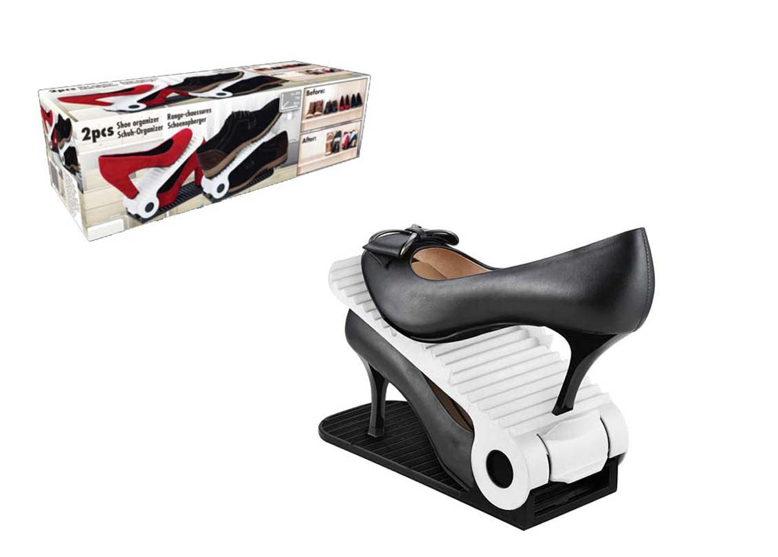 Organizer Portascarpe Regolabili Salvaspazio - Set 2 Pezzi - 3 Altezze Regolabili