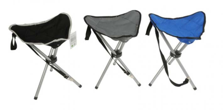 Sgabello Pieghevole da Campeggio Treppiede 31x31x50cm - Seduta Portatile Outdoor