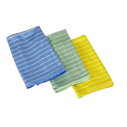 350g Natural Bamboo Fiber Cleaning Cloth 40x40cm, Excellent for Cleaning the Home, Furniture, Glass, Kitchen, Bathroom, 3 Pieces