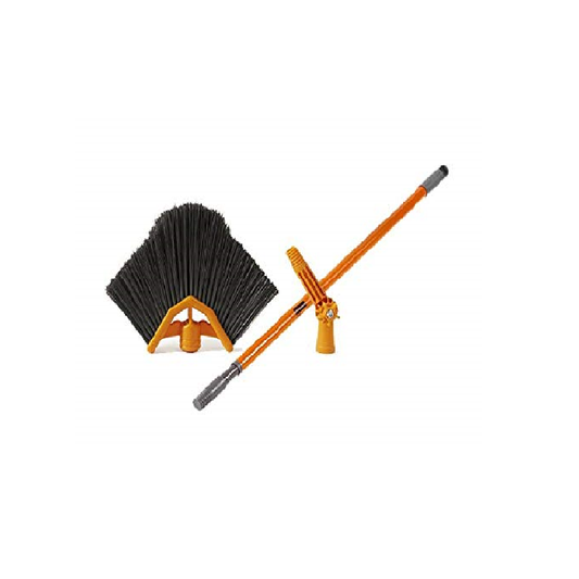 CORNER BRUSH WITH TELESCOPIC HANDLE EXTENDABLE TO 152 CM REACHES EVERY CORNER