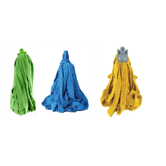 FercasaShop® - 3 Professional Microfiber Mops, 200g, Extra Industrial Volume, Assorted Colors
