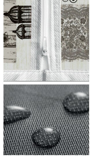 Fercasashop® - PVC washing machine cover with zippers, plush bottom, random colors and patterns