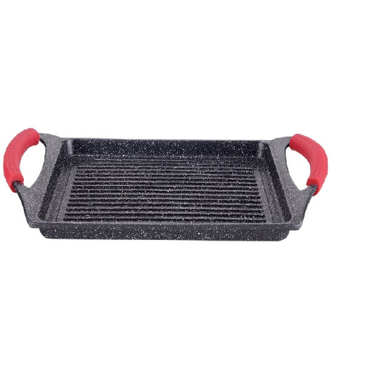 Euronovità EN-22134 Grill Pan, Stone, Black, 36x24x3 cm