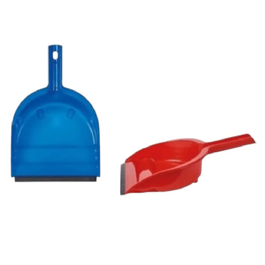 Lara Plastic Dustpan with Rubber Edge, 2 Pieces for Home, Garden and DIY