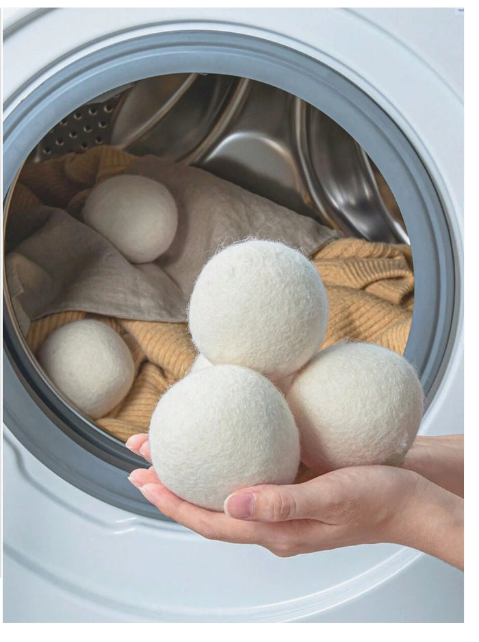 Bwool Wool Ball Set of 3 Pieces, Natural Color
