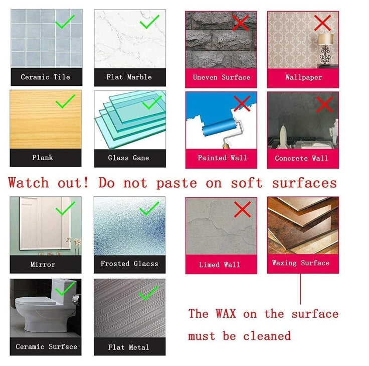 Appendiscopa Adesivo Senza Foratura - Set 4 Pezzi Porta Scope e Mop Clic Clac