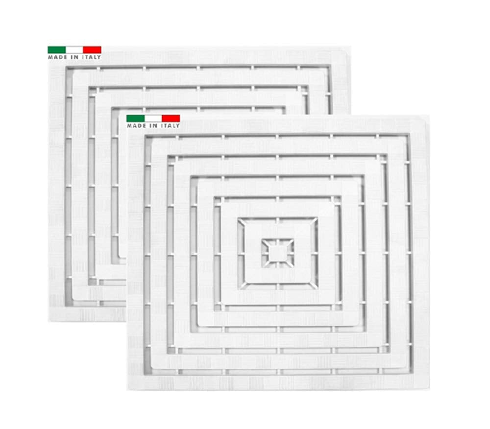 2 SETS OF PLASTIC SHOWER STEPS CM. 60x60 WHITE