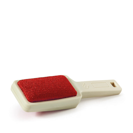Double-Sided Velvet Brush, Plastic, Ice, 23.0x6.5x4.0 cm