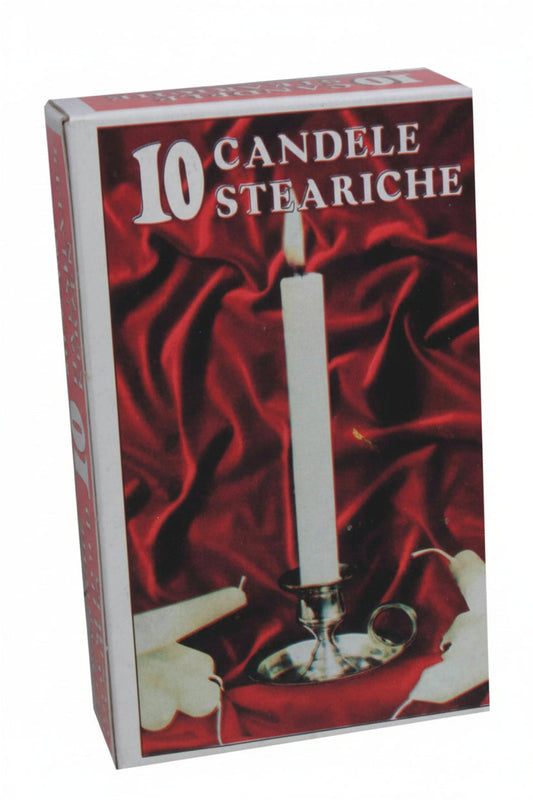 Candele Steariche Bianche Premium - H cm 15