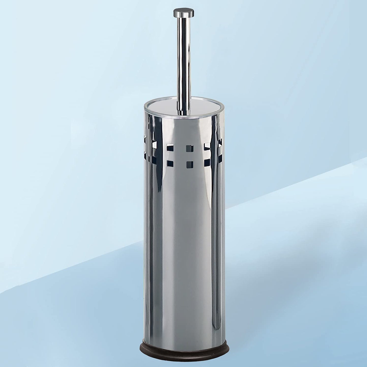 GEDY G-Oriente Chrome Toilet Brush, Dimensions and weight: 37X9.5X9.5 CM & 0.356 KG, Toilet brush made of stainless steel, Toilet brush designed by R&S Gedy, 2-year warranty