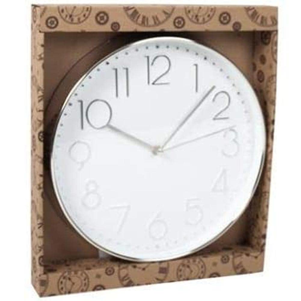 Orologio da Parete Rotondo Aggancio Veloce Facile Design Elegante Moderno con Numeri Grandi Assortimento Misto Arredamento Facile da Leggere per Casa Ufficio Versatile Dimensioni 30,5 cm