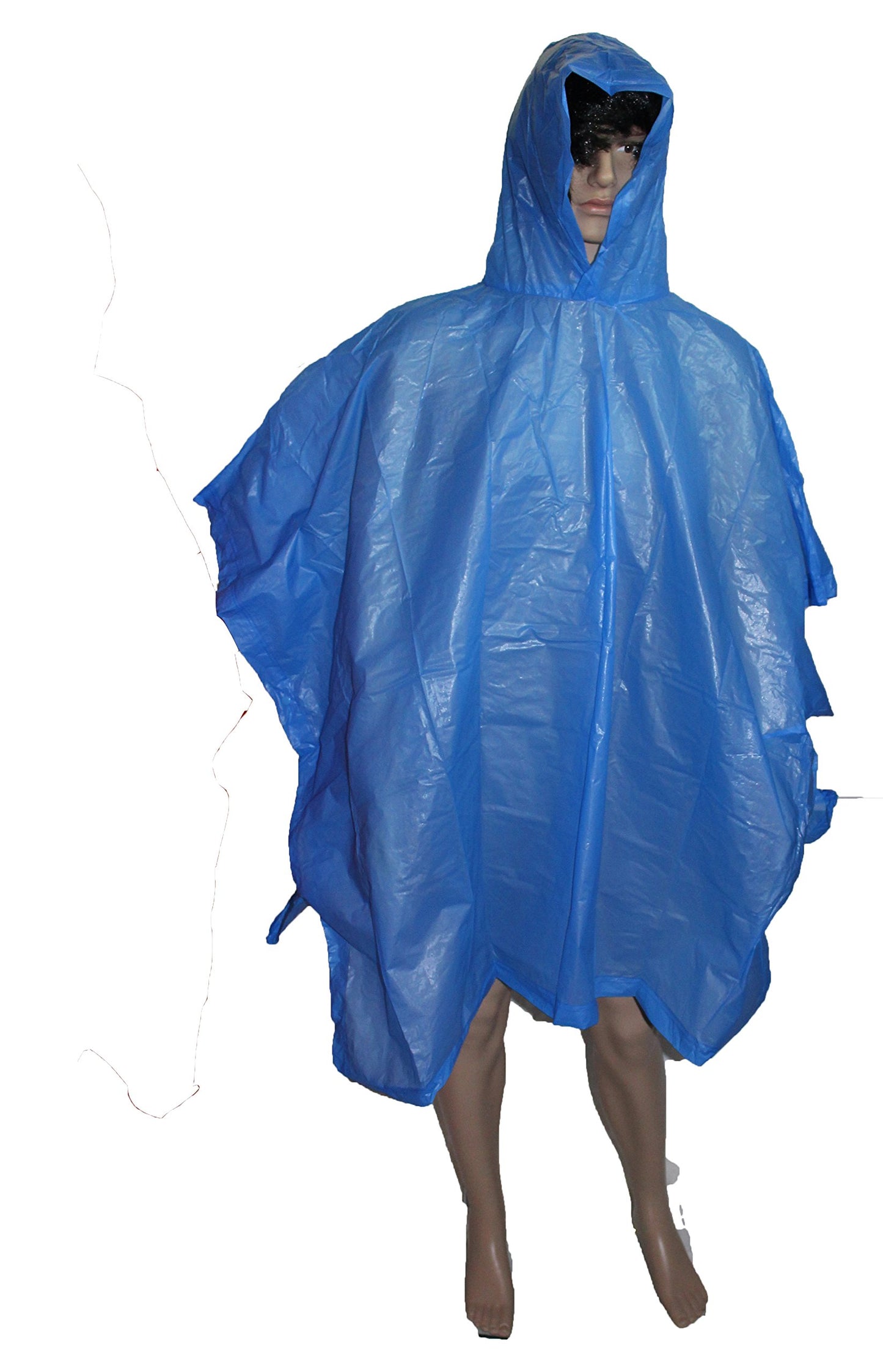 Poncho impermeabile blu Universal, dimensioni 100 x 130 cm 4 colori giallo rosso verde blu materiale PE