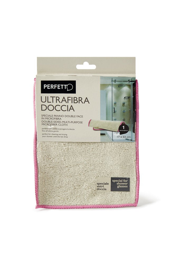 Ultrafiber Microfiber Shower Cloth, Fabric, Ice, 17x23x0.5 cm
