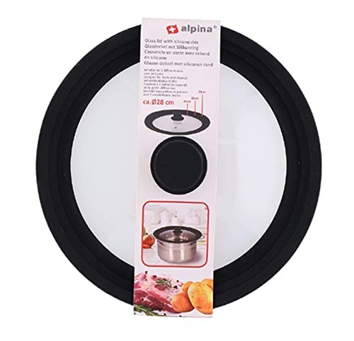 FOFO SET OF 4 NON-STICK PANS WITH UNIVERSAL GLASS AND SILICONE LID DIAM. 24/26/28 CM.
