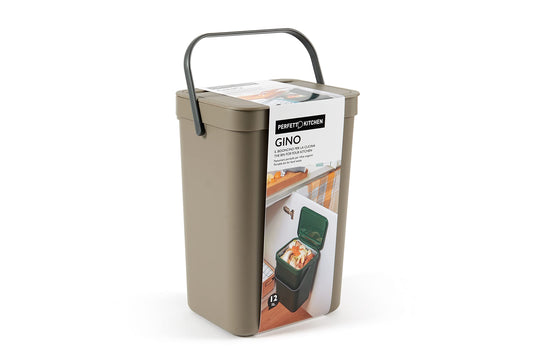Perfect HANGING WASTE BIN FOR WET / ORGANIC WASTE - GINO collection - 12 lt. 2 Colors