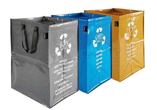 SET OF 3 XXL RECYCLING CONTAINERS, 62 LT. EACH