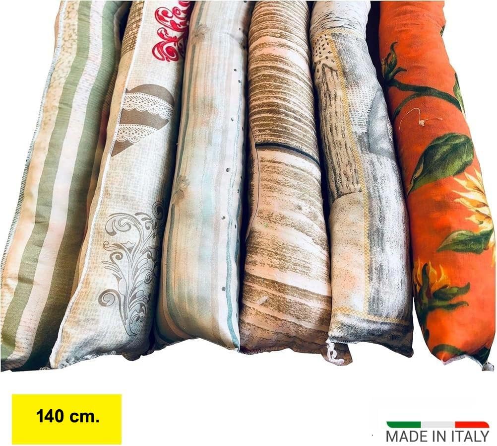 FERCASASHOP Lo Spifferone Padded Fabric Draft Excluder, 140 cm - Home Accessory for Doors and Windows, Draft Stopper - Home and Kitchen/Windows and Mosquito Nets/Curtains and Accessories