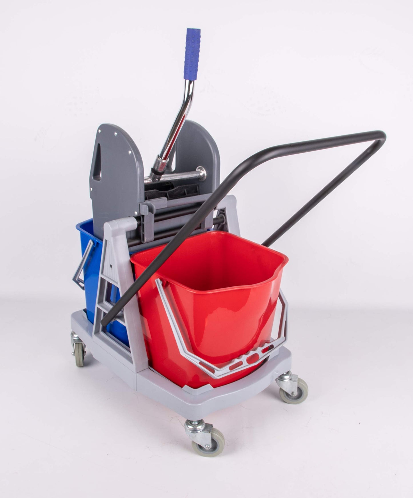 Professional cleaning trolley 34 litres 2 buckets and wringer, Multicoloured