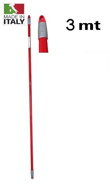 Manico Telescopico Professionale 3 Metri in Metallo Verniciato - Universale per Spazzole e Mop