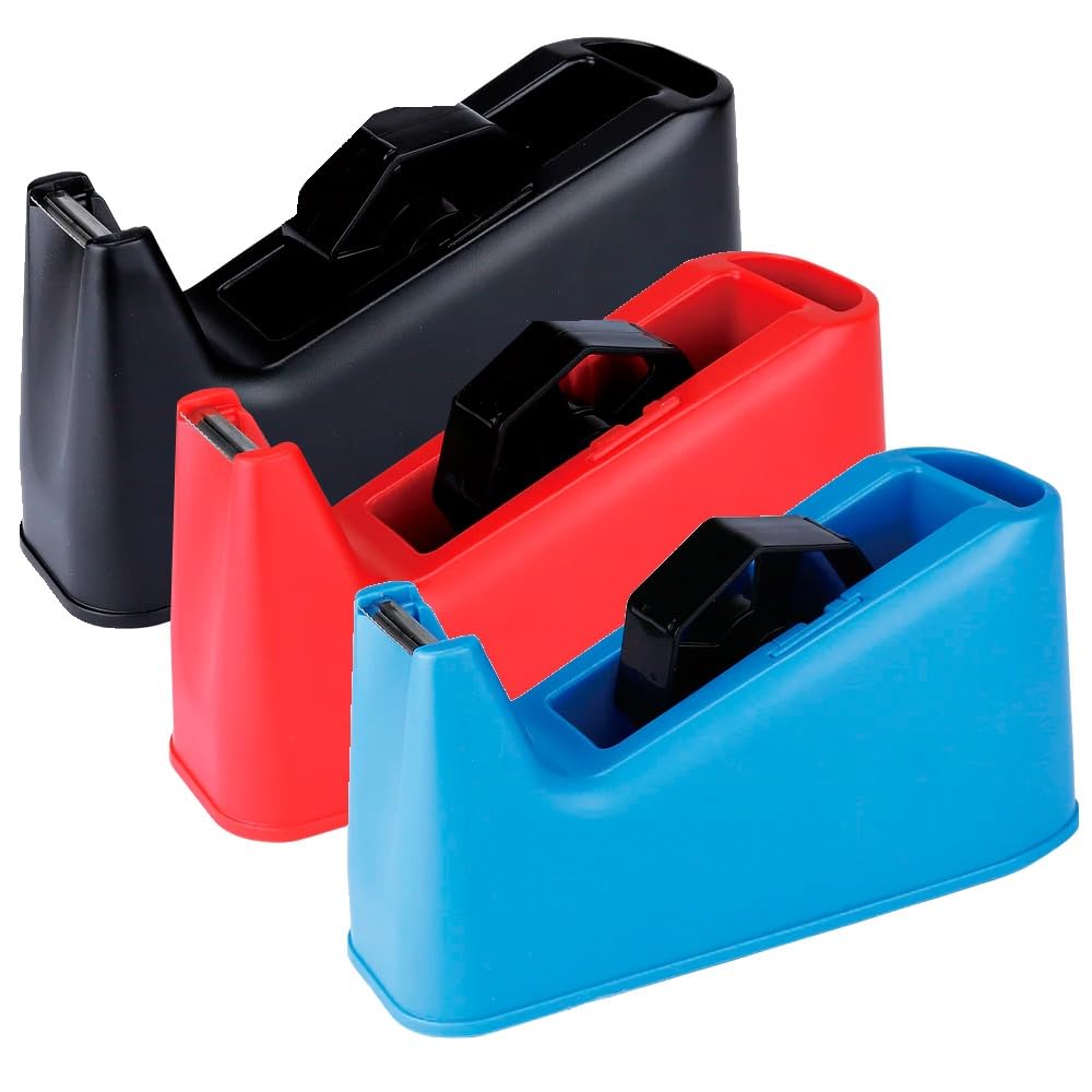 FercasaShop® Countertop Tape Dispenser - For 19mm x 66m tapes - Tape dispenser. Plastic packaging with weighted base.
