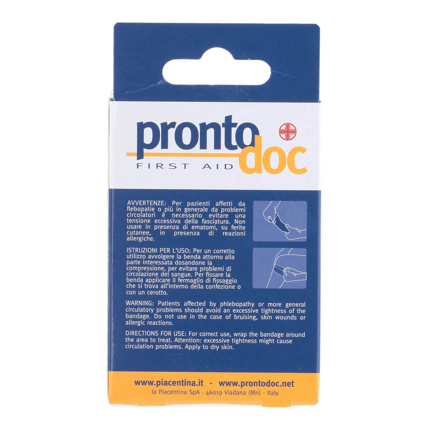 Pronto Doc Elastic Bandage for Bandages, 4 m x 6 cm, Pack of 2 Bandages