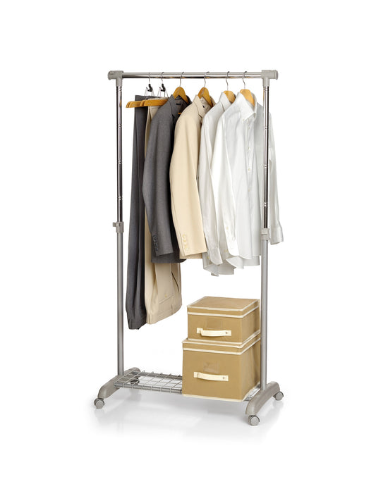 Perfect 0511 Coat Rack on Wheels, Metal, Plastic, Ash, One Size, 2 units
