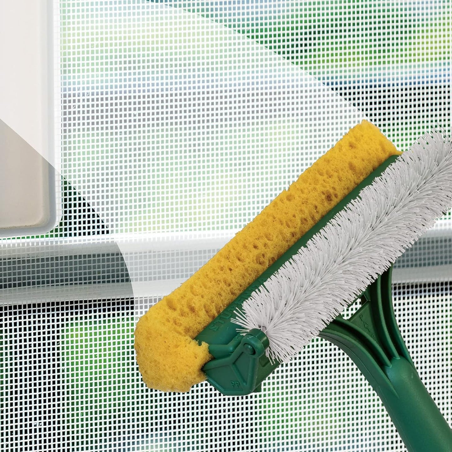 Spazzola per Zanzariere con Spugna 15 cm - Rullo in Nylon Doppia Funzione Pulizia e Spolveratura
