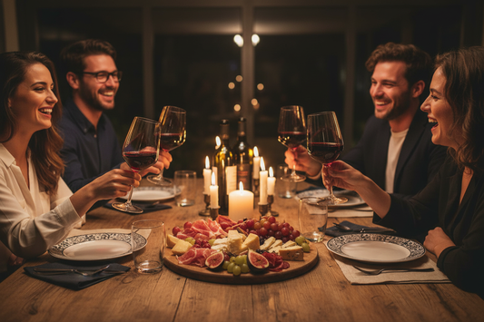 Cena elegante con amici