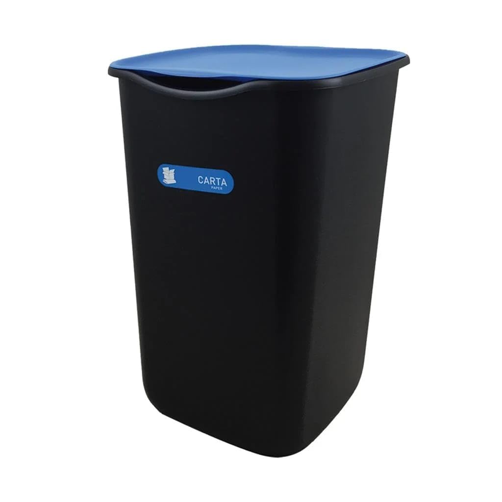 FERCASASHOP® | Set of 3 Closed Waste Bins for Separate Waste Collection, 50 Lt Plus Free 50 Lt Bin for Unsorted Waste with 30 Bags with Handles, Maxi Size 70x75 cm