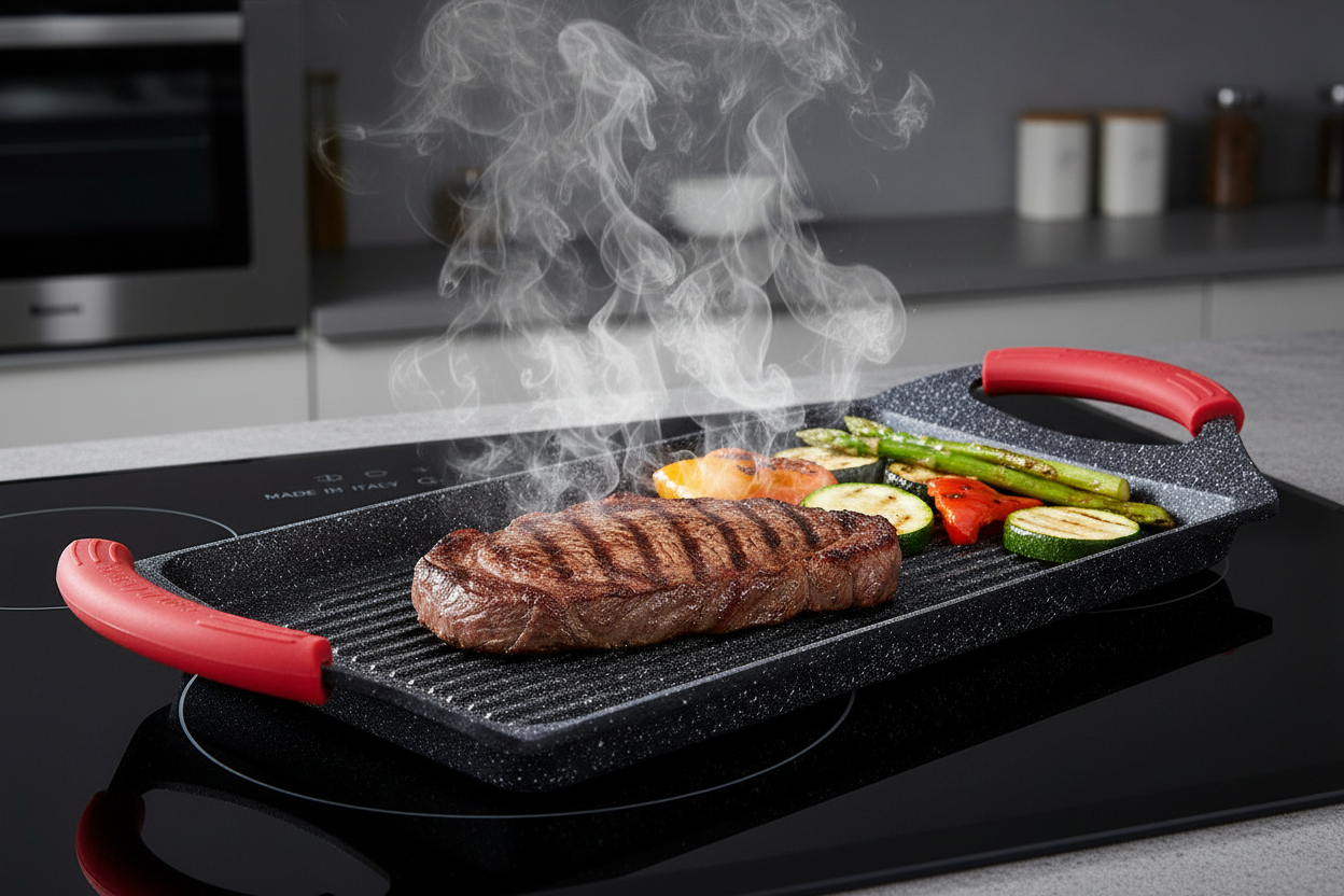 Close-up cottura su induzione