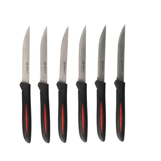 Alpina - Set of 6 Steak Knives + Lucky Sticker