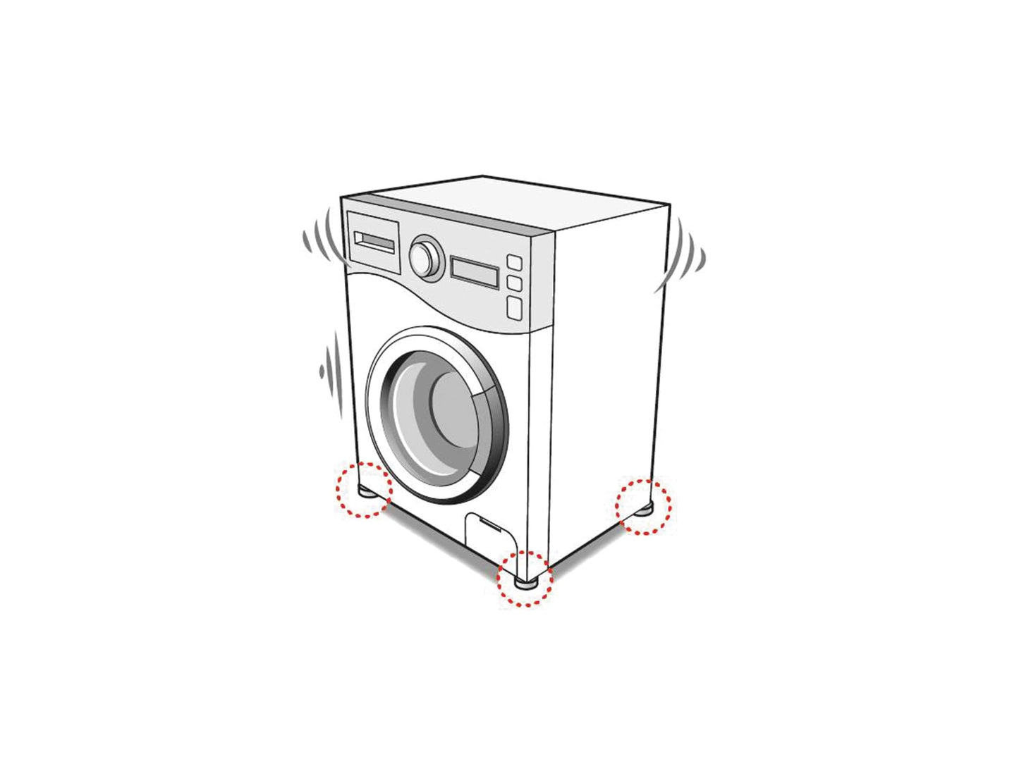 Alpina - Anti-Vibration Feet for Washing Machines - ed24371