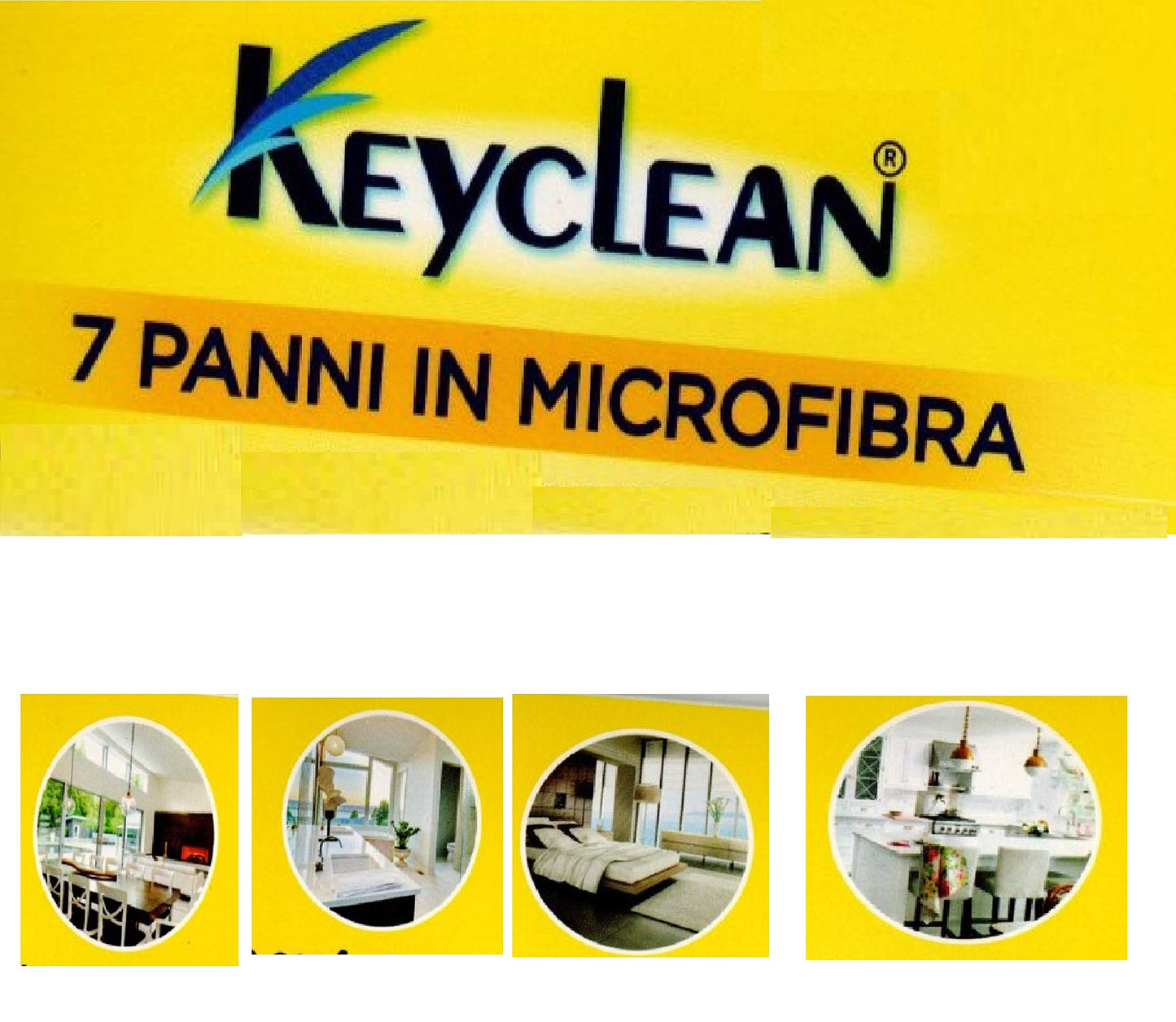 Keyclean Kitchen Dish Towels 7 Multipurpose Microfiber Cloths 30x40cm - 7 Pieces of Multicolored Rainbow Dish Towels for Complete Cleaning of Your Home