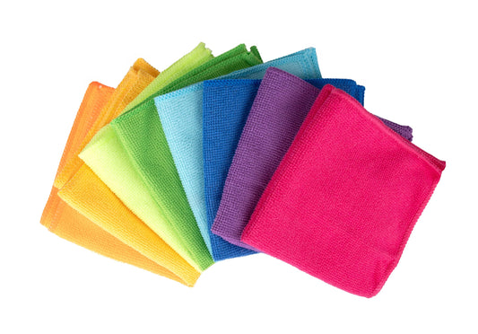 FERCASASHOP® Microfiber Cleaning Cloths 8 Pack, Lint-Free & Streak-Free Dishcloths, Washable Reusable Towel for Home, Kitchen, Car, Glass, Floors 30cm x 30cm