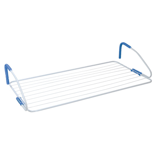 Stendibiancheria da Balcone 10 Metri in Metallo Regolabile 55x105cm - Salvaspazio Resistente