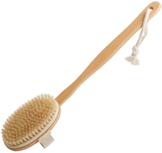 Back Brush with Natural Bristles and Wooden Handle, 1 piece