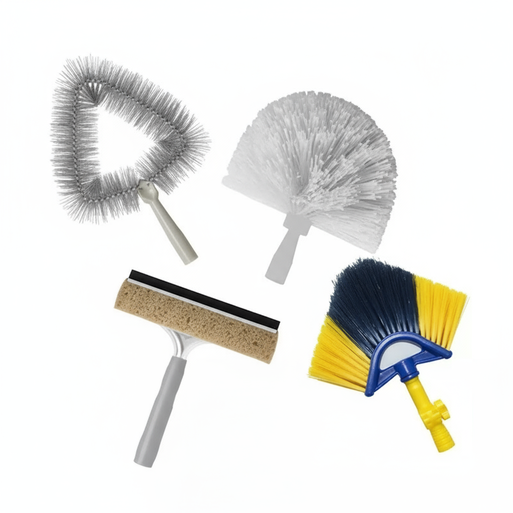 Dettaglio 4 scovoli professionali