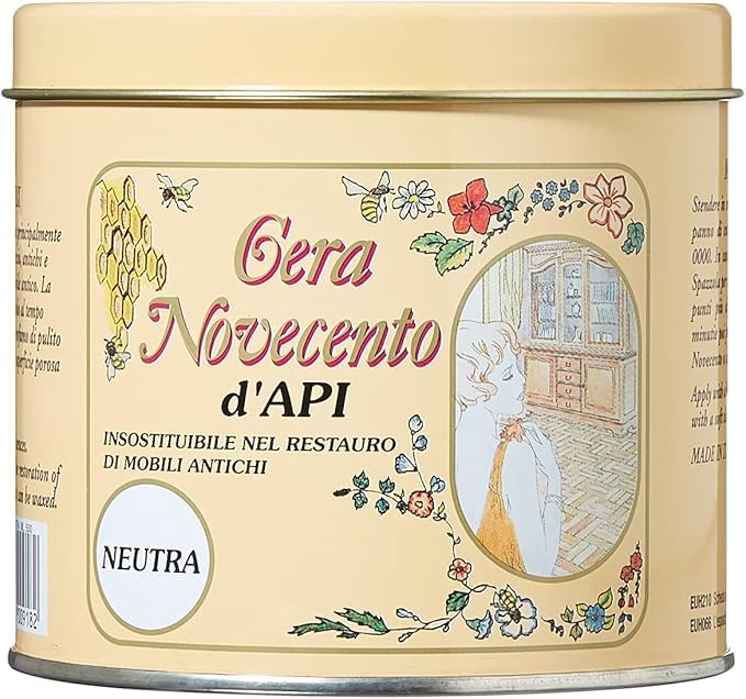 FercasaShop® Parquet Cleaning Kit, Wooden Floor Maintenance Set, 1 Novecento Neutral Beeswax 500ml, 1 Microfiber Cloth 40x40cm