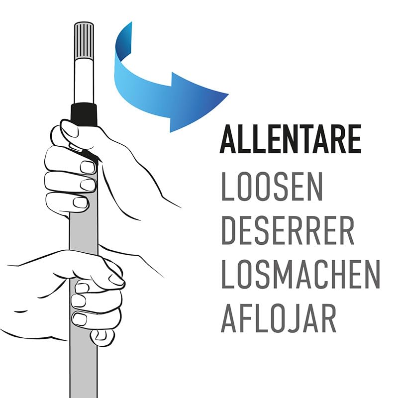 FERCASASHOP Telescopic Handle in Painted Metal Extendable up to 3m