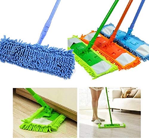 SCOPA MOP MICROFIBRA MOCIO CATTURA POLVERE, LAVA E ASCIUGA CON PANNO IN MICROFIBRA SOSTITUIBILE.BASTONE TELESCOPICO ALLUNGABILE. + PANNO DI RICAMBIO