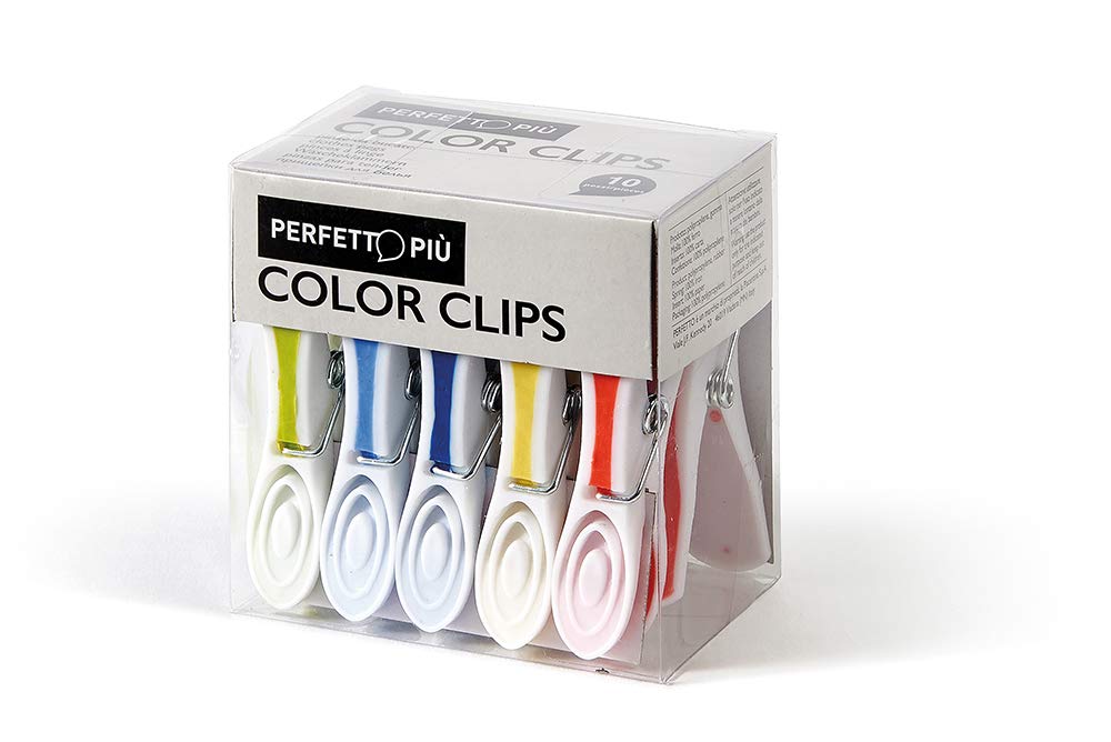 Mollette Bucato Colorclips Set 10 Pezzi Colorate - Resistenti Antiscivolo per Biancheria