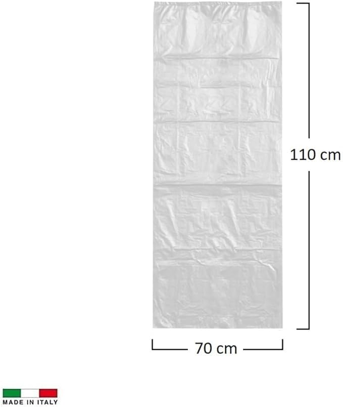 FercasaShop® 350 TRANSPARENT garbage bags, size 70x110 cm, 110 Litre capacity, bags for separate waste collection, 35 rolls of 10 pieces