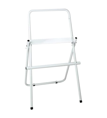 FERCASASHOP® Floor and Wall Mounted Painted Metal Toilet Roll Holder, 92x46 cm, Diameter 20 mm, White Color, Suitable for Work and Industrial Environments, Hand Paper Roll Holder