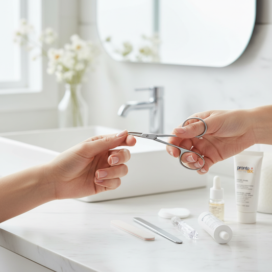 Forbicine per cuticole durante manicure